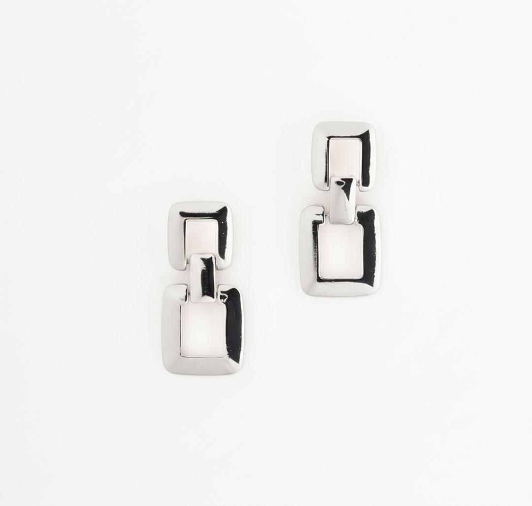 Серьги Мармалато, цвет белое серебро #4