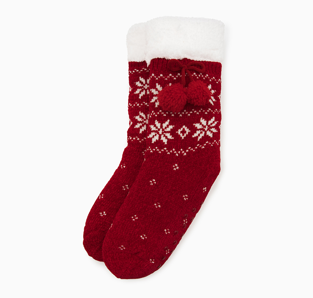 Носки (1 пара) Мармалато, цвет Красный-белый #2