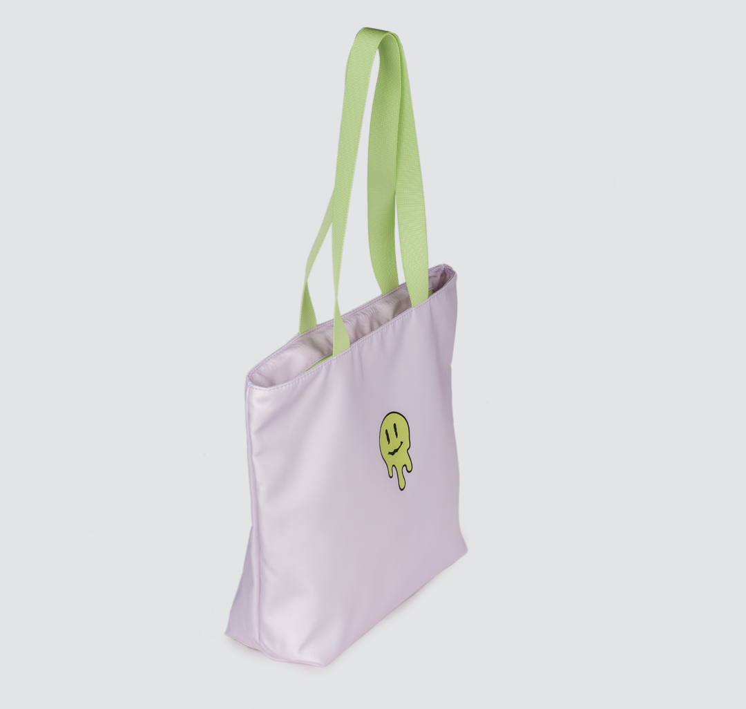 Женская текстильная сумка-шоппер Мармалато, цвет Сиреневый-неоновый зеленый #5