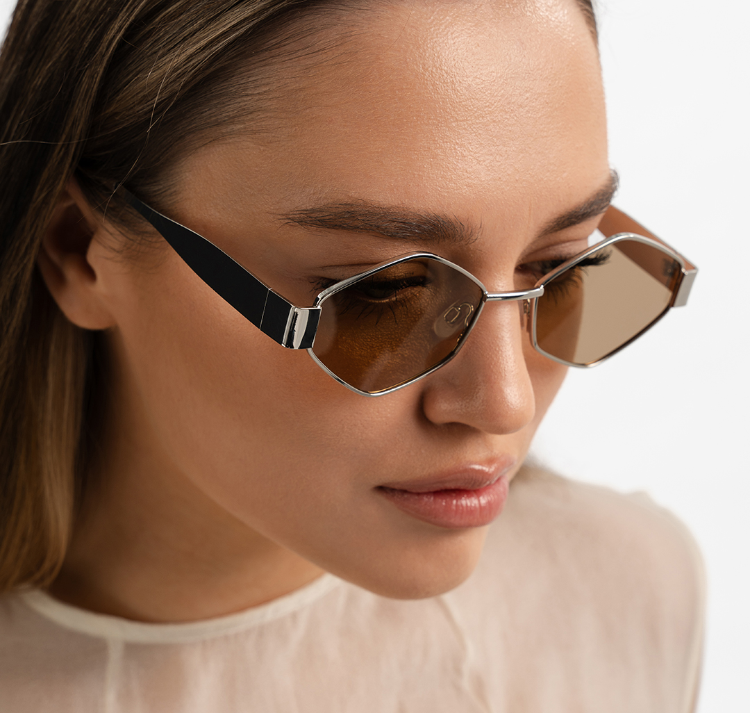 Очки солнцезащитные с поляризацией бежевые-серебро Мармалато, цвет бежевый-серебро #3