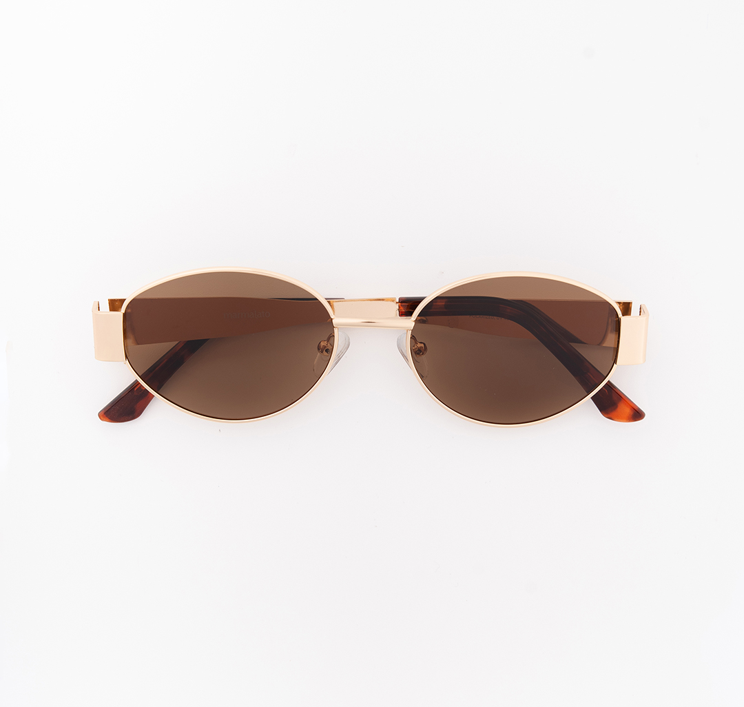 Очки с чехлом Мармалато, цвет Коричневый-золото #4