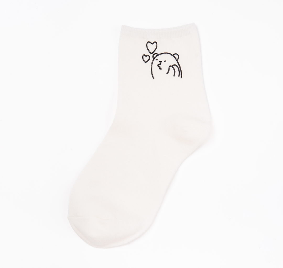 Носки (1 пара) Мармалато, цвет молочный-черный #1