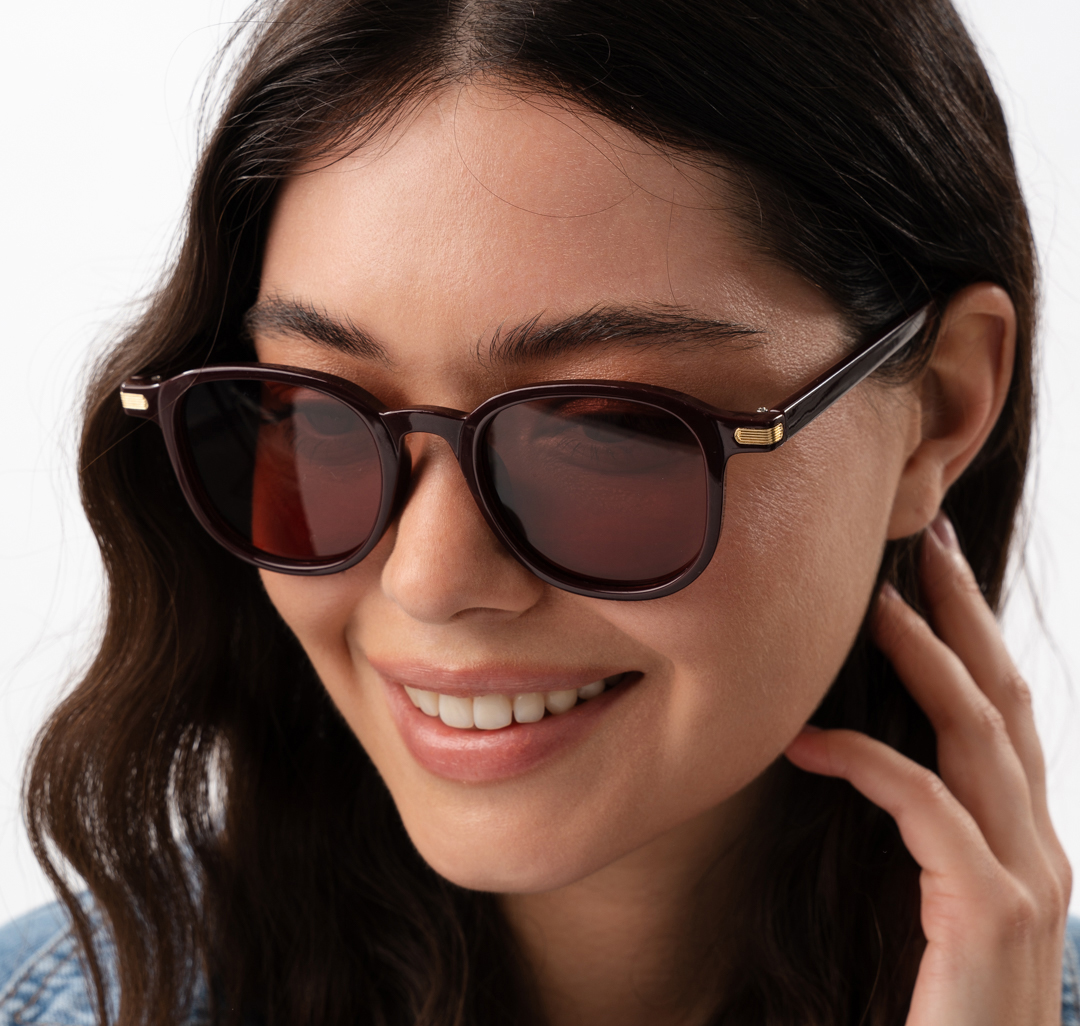 Очки с чехлом Мармалато, цвет винный-золото #1