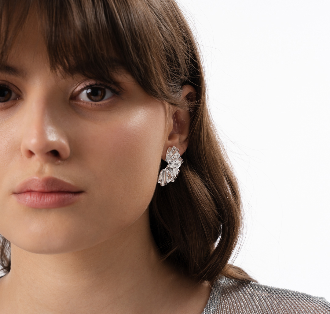 Серьги Мармалато, цвет Белое серебро #4