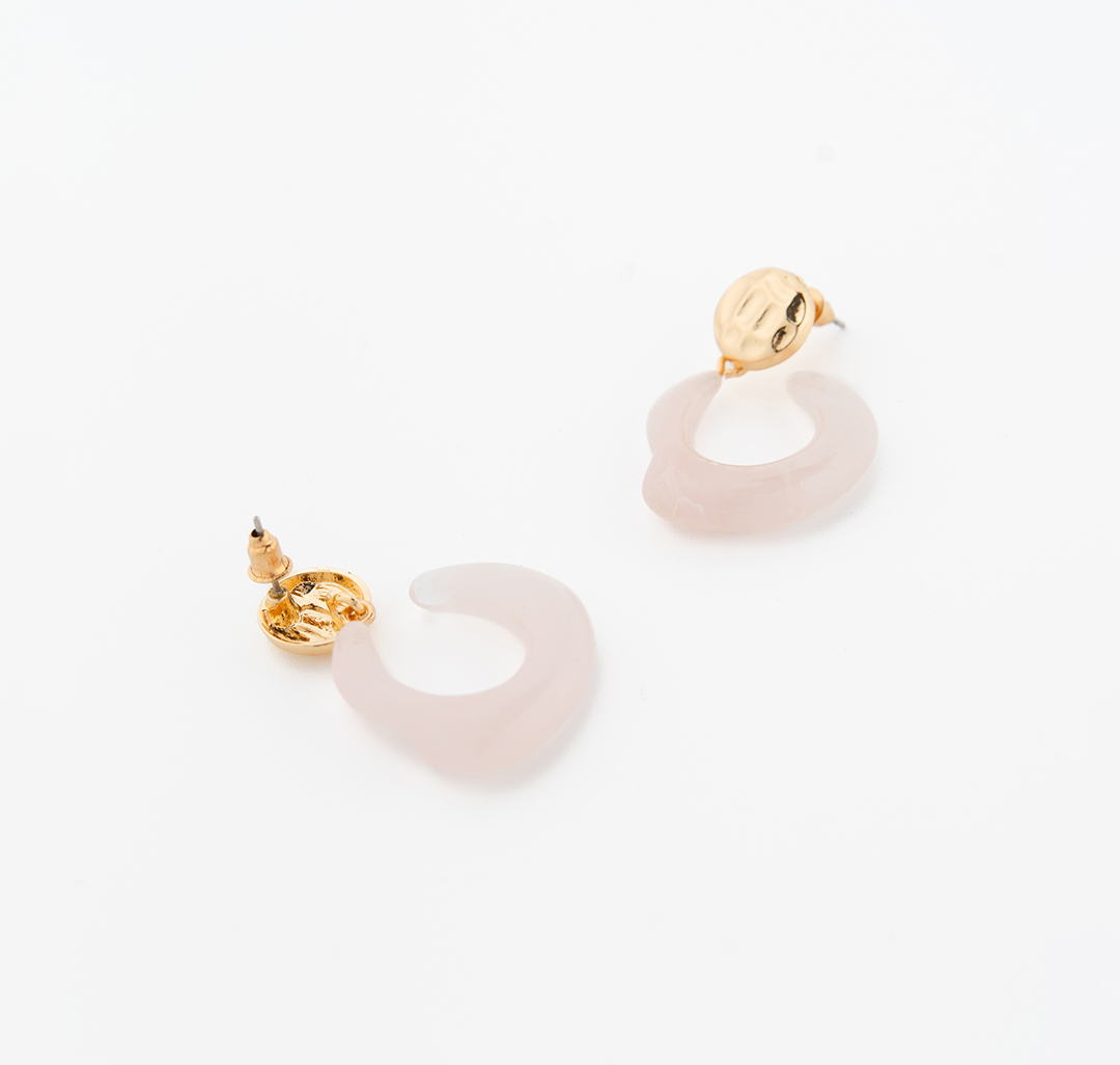 Серьги Мармалато, цвет светло-розовый-золото #5