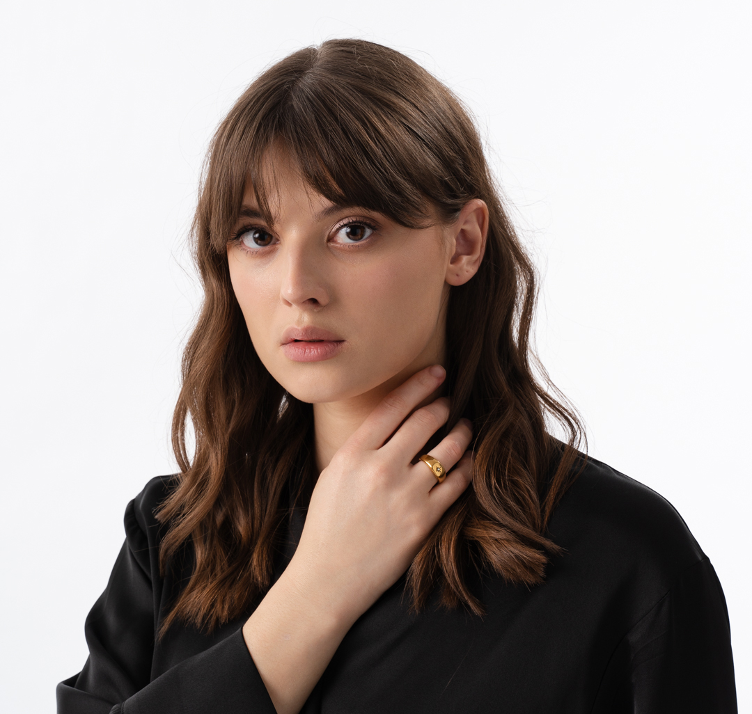 Кольцо Мармалато, цвет Золото-прозрачный #2