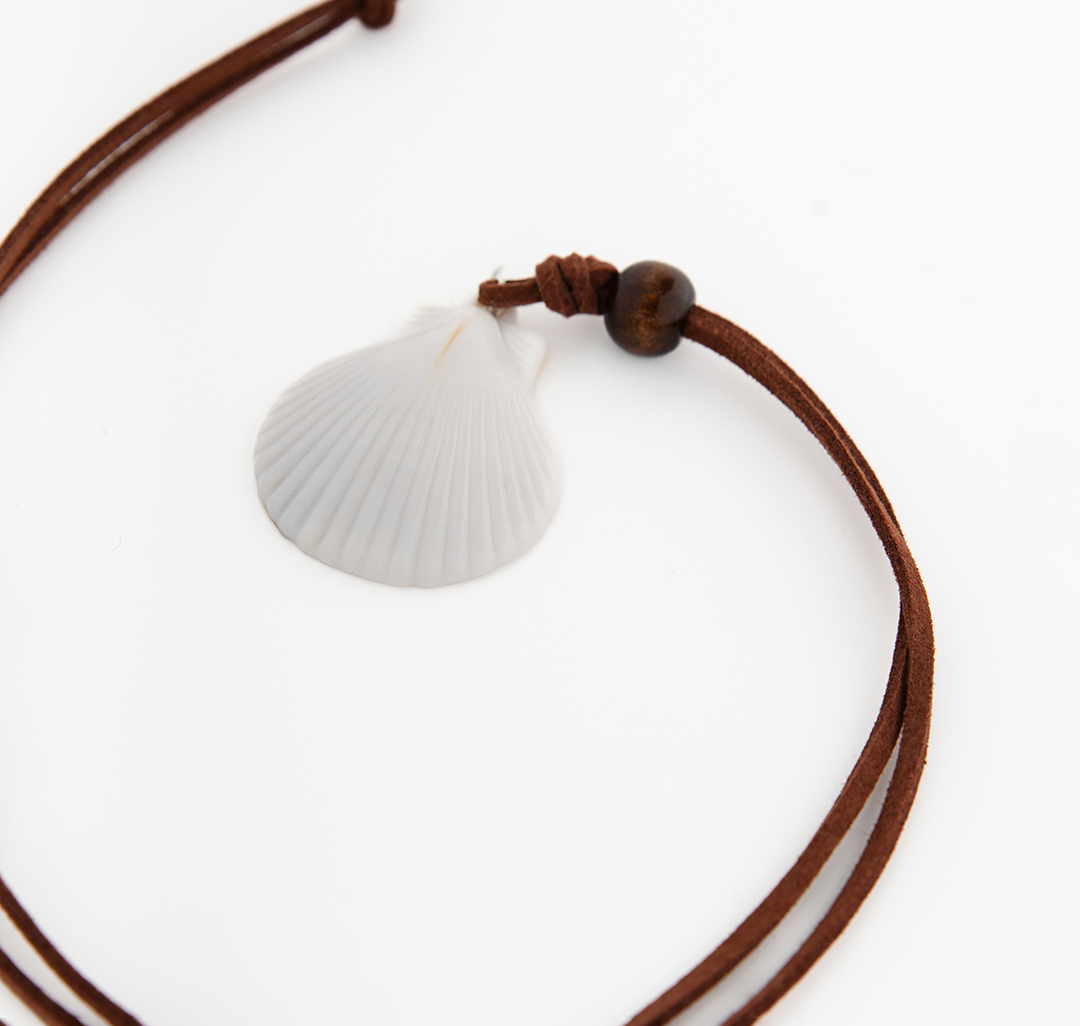 Колье Мармалато, цвет коричневый-молочный #4