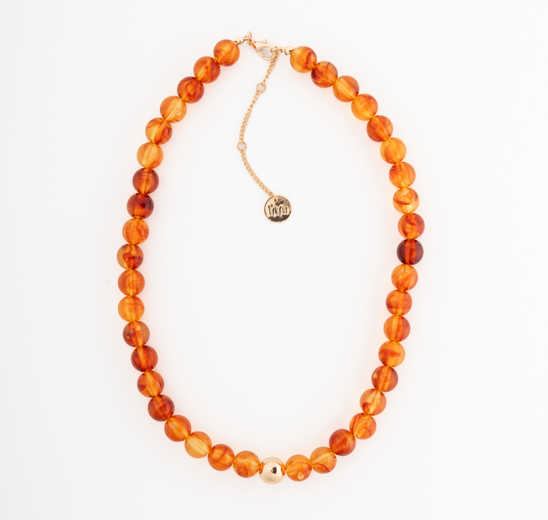 Колье Мармалато, цвет коричневый-золото #4