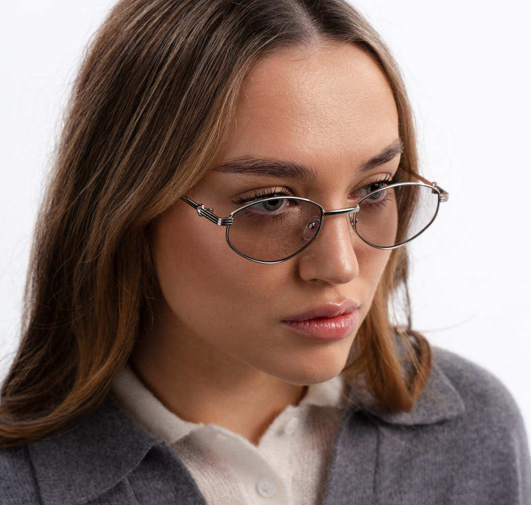 Очки с чехлом Мармалато, цвет Серебро-серый-черный #1