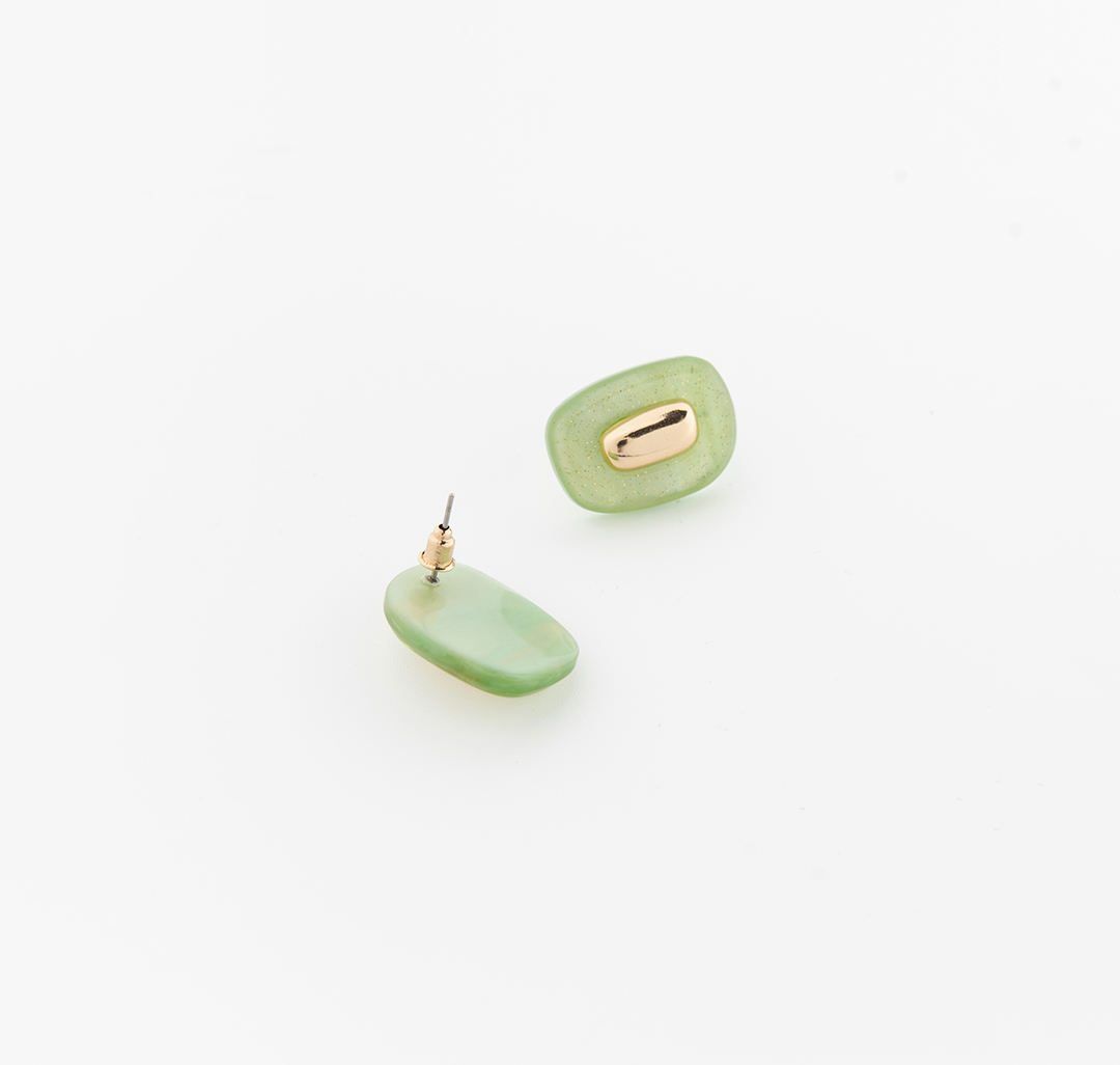 Серьги Мармалато, цвет зеленый-золото #4