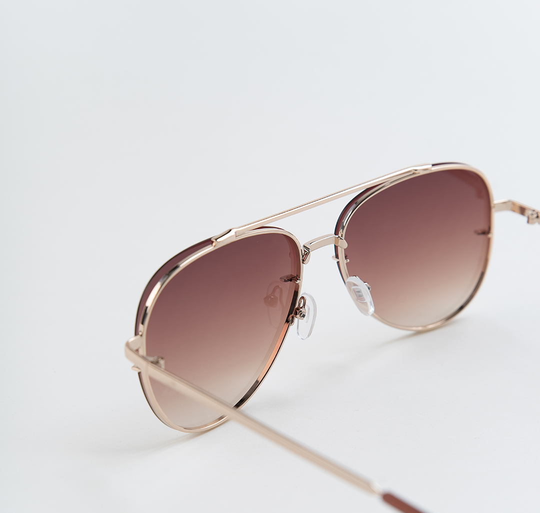 Очки солнцезащитные с поляризацией коричневые Мармалато, цвет коричневый-золото #6