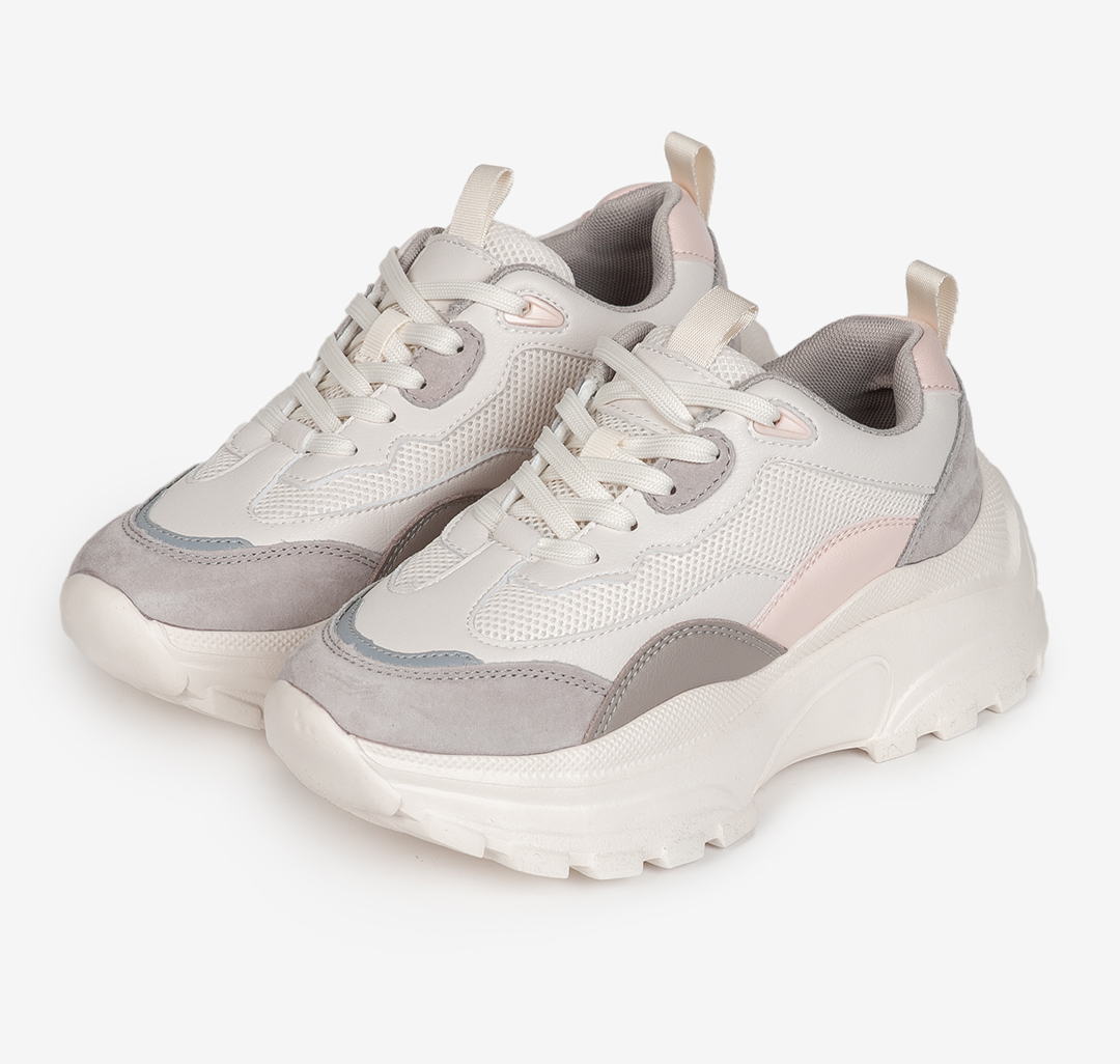 Кроссовки Мармалато, цвет белый-серый-пудровый #2