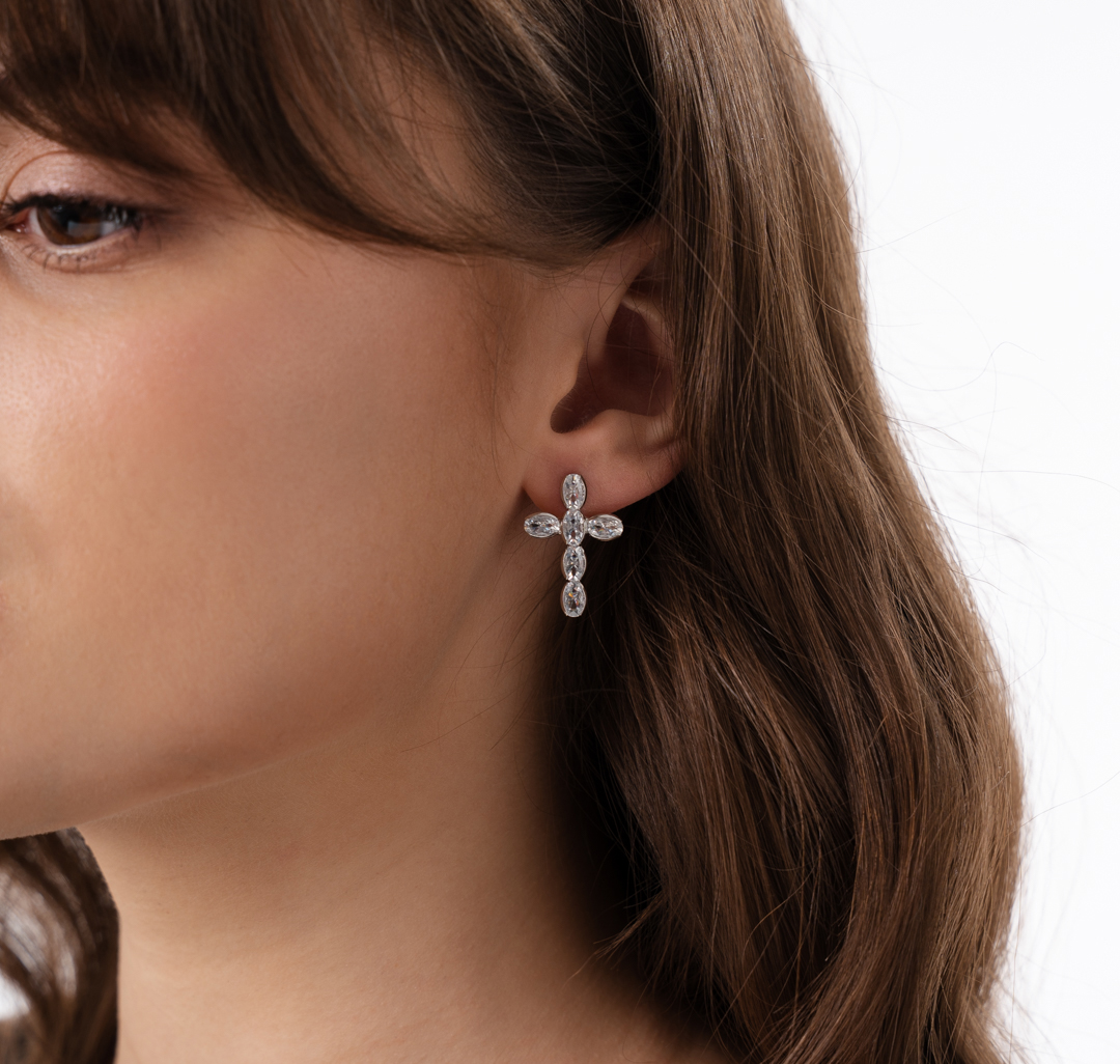 Серьги Мармалато, цвет Серебро-прозрачный #3