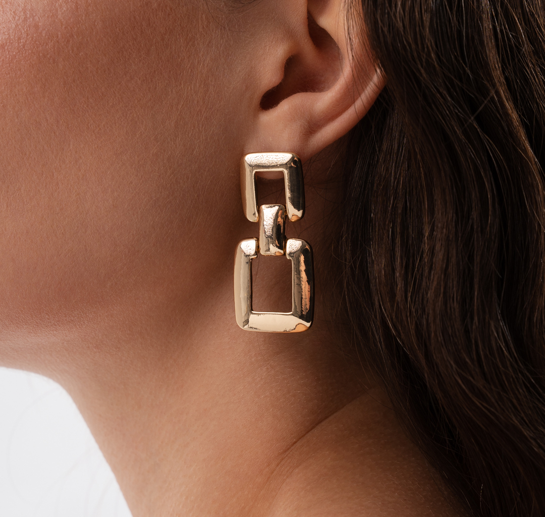 Серьги Мармалато, цвет золото #2