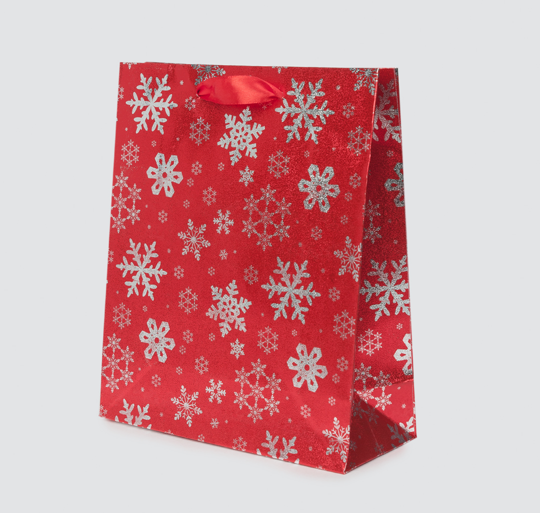 Подарочный пакет Мармалато, цвет Красный-серебро #1