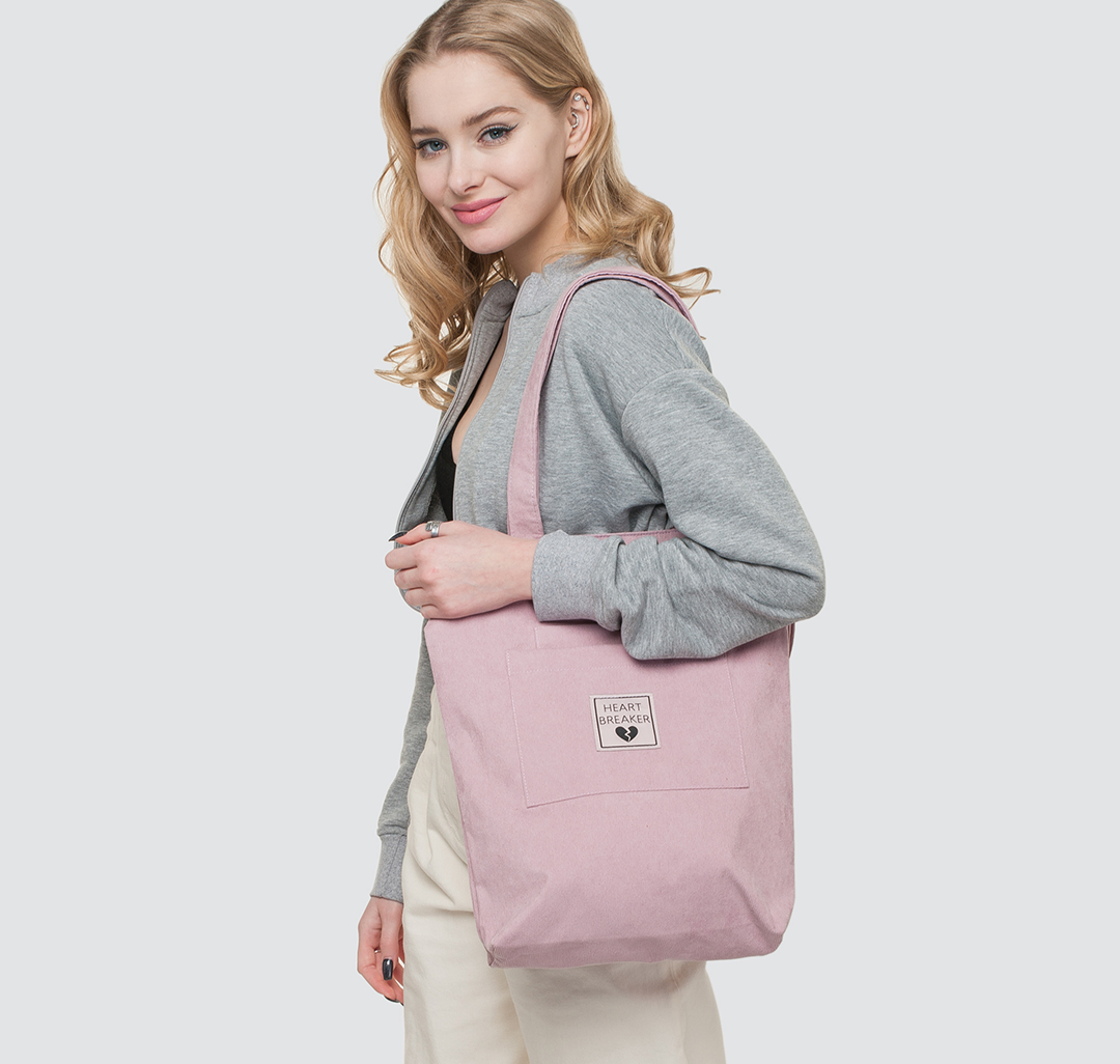 Женская текстильная сумка-шоппер Мармалато, цвет Пудровый #3
