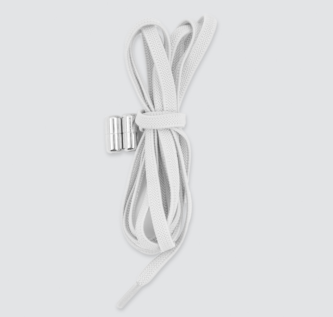 Шнурки Мармалато, цвет Белый-серебро #1