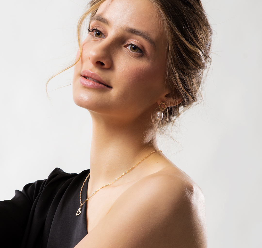 Серьги Мармалато, цвет золото-жемчуг #2