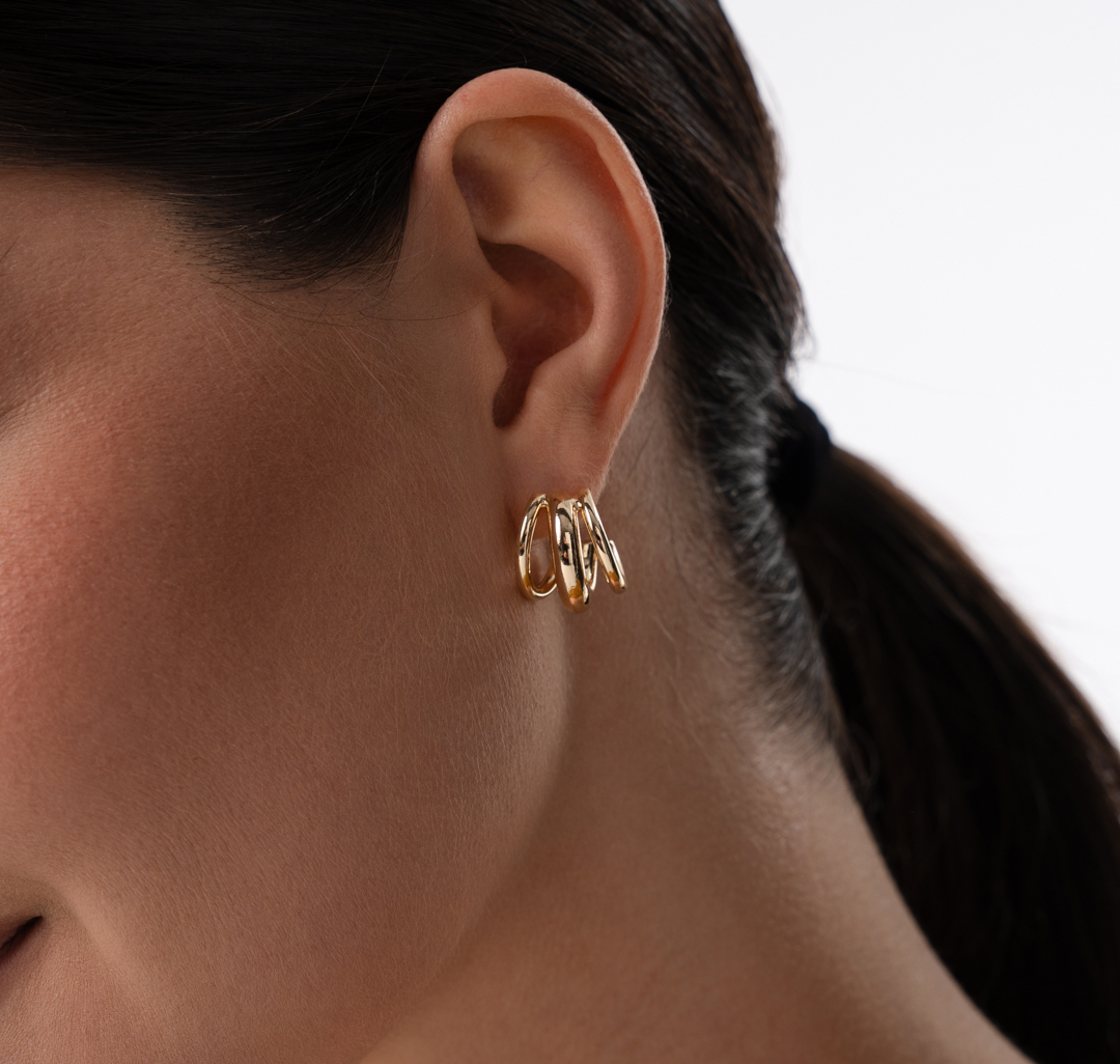 Серьги Мармалато, цвет золото #1