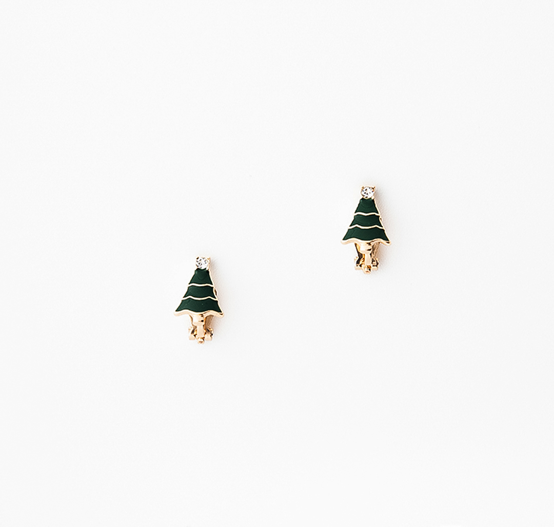 Клипсы Мармалато, цвет зеленый-золото #1