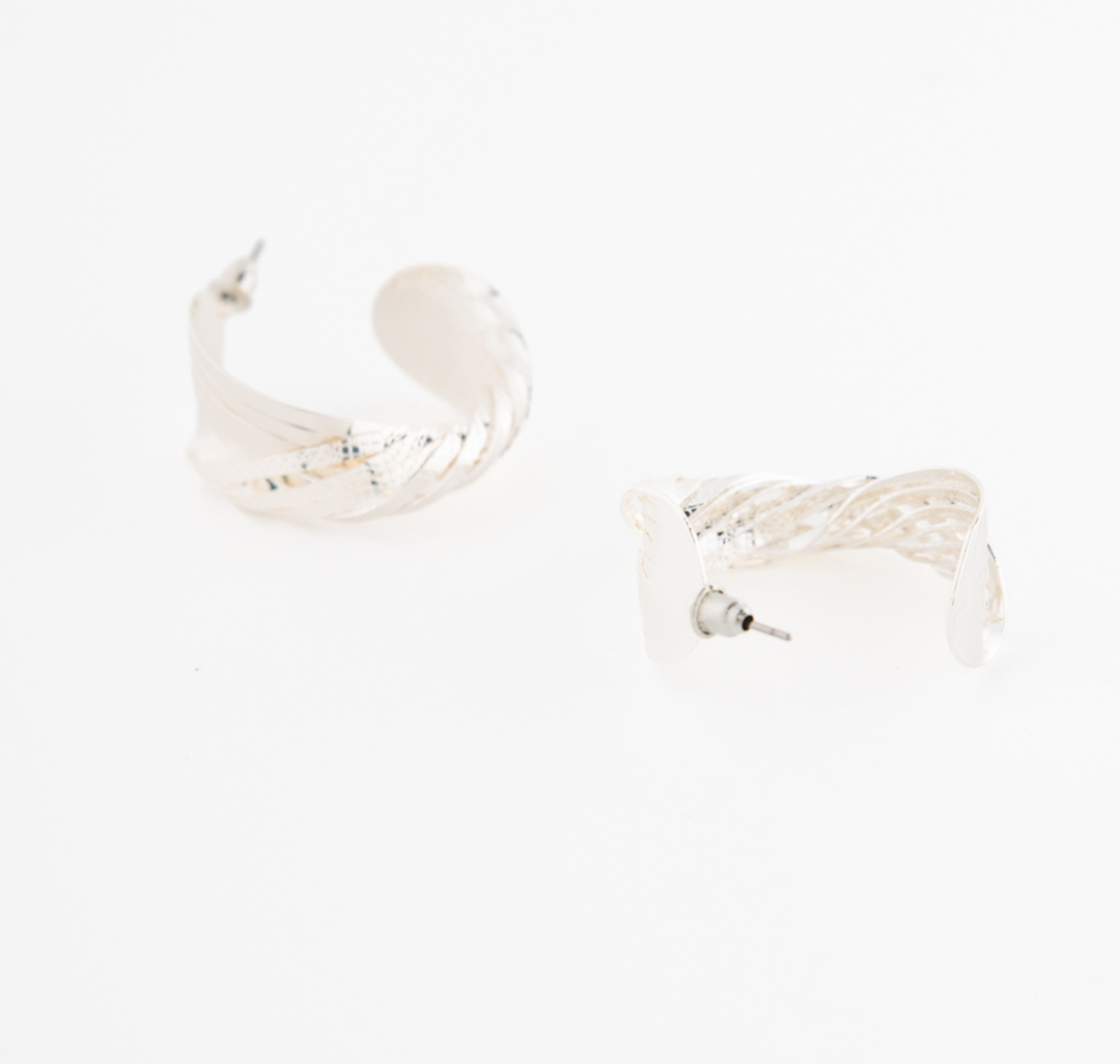 Серьги Мармалато, цвет Белое серебро #2