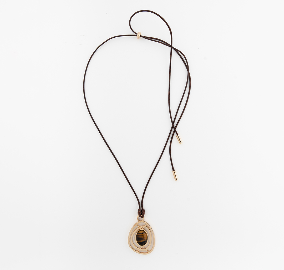 Колье Мармалато, цвет коричневый-золото #4