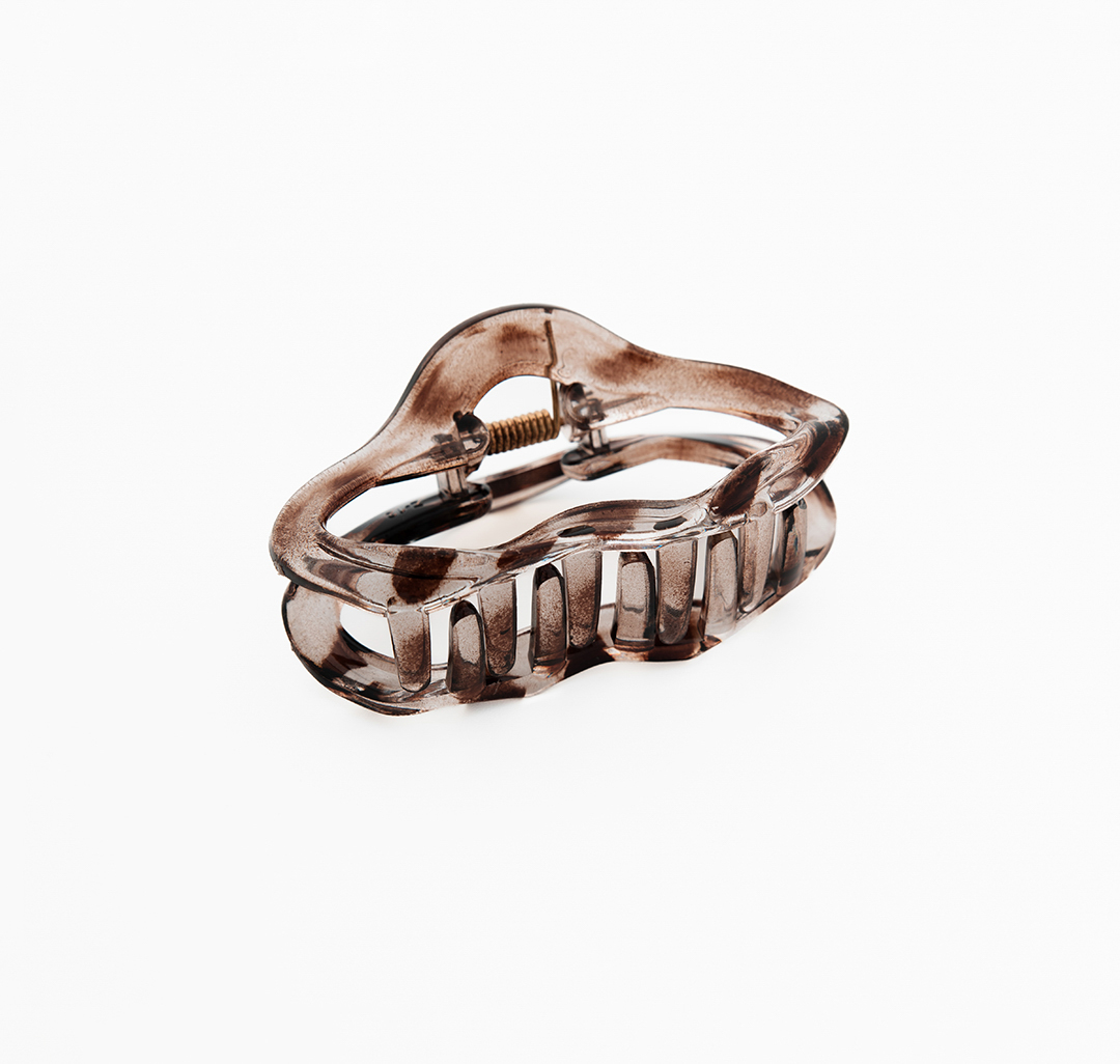 Заколка-краб Мармалато, цвет Коричневый-бежевый #1