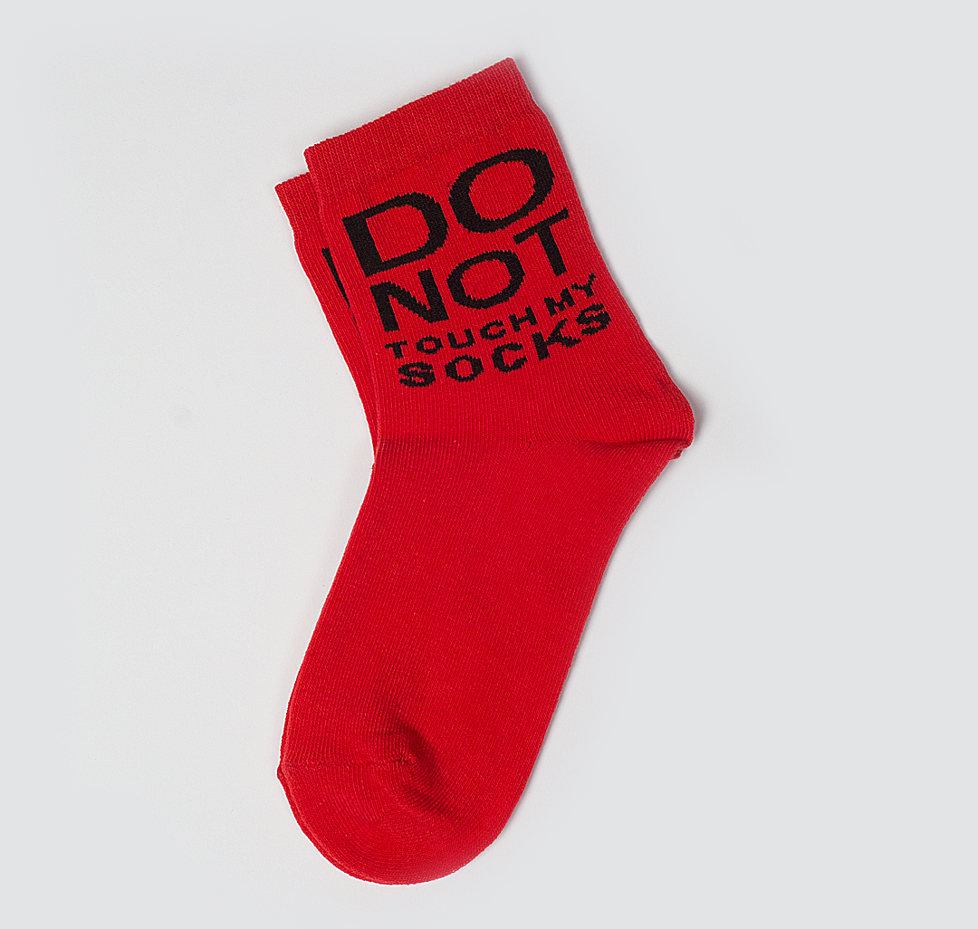 Носки \'Do not touch my socks\' Мармалато, цвет Красный-черный #1
