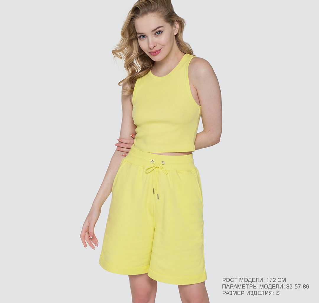 Женские удлиненные шорты Мармалато, цвет Желтый #1