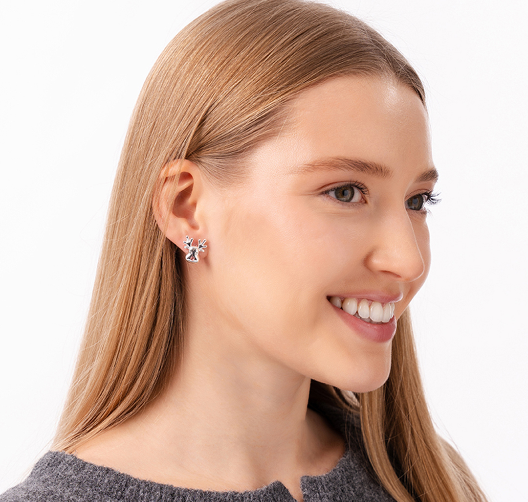 Серьги Мармалато, цвет белое серебро-прозрачный-розовый #3