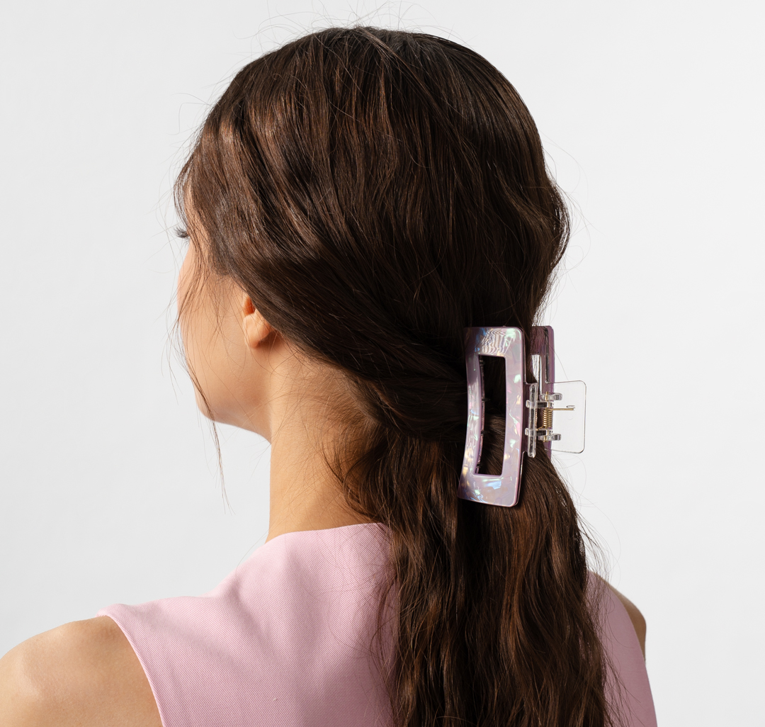 Заколка-краб Мармалато, цвет прозрачный-розовый-мультиколор #1