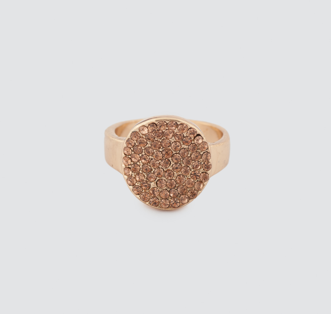 Кольцо Мармалато, цвет Золото-персиковый #1