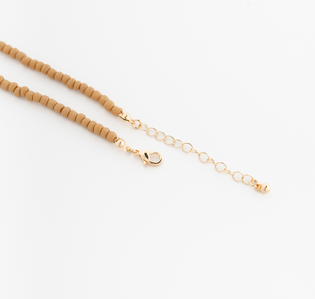 Колье Мармалато, цвет бежевый-молочный-золото #5