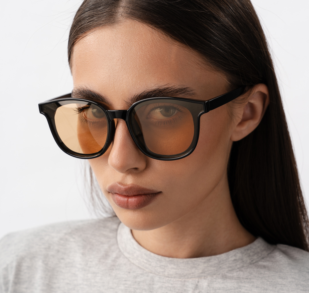 Очки с чехлом Мармалато, цвет черный-бежевый #1