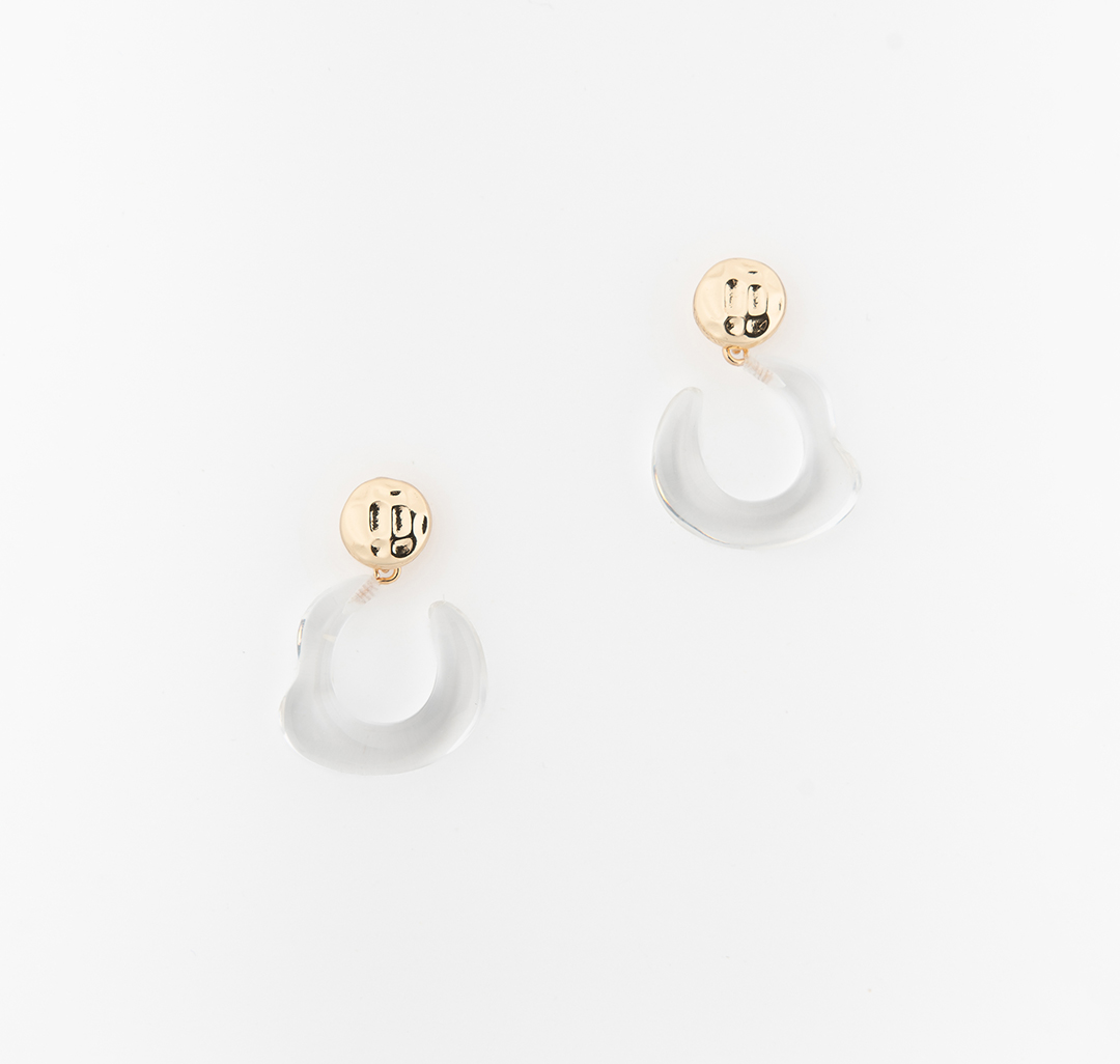 Серьги Мармалато, цвет прозрачный-золото #2