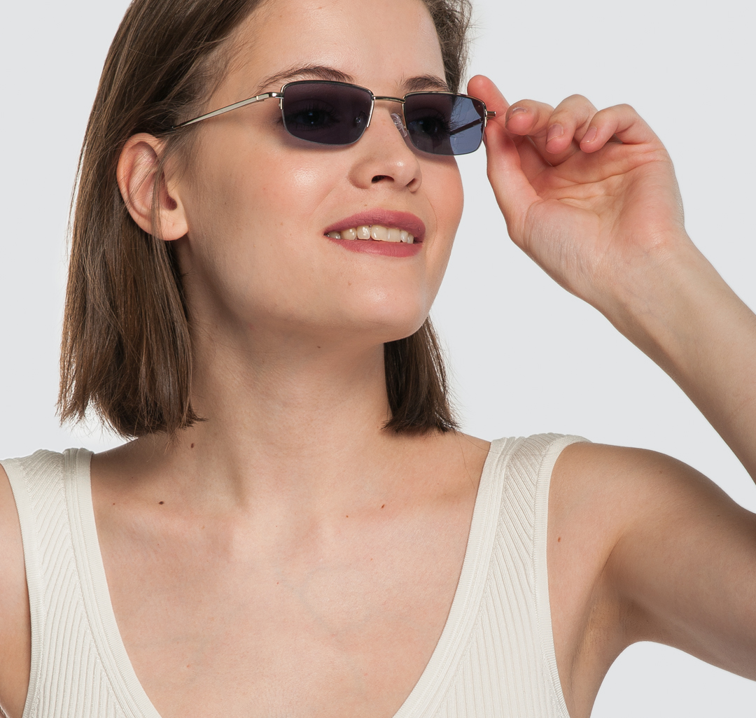 Женские квадратные солнцезащитные очки Мармалато, цвет Черный-серебро #1