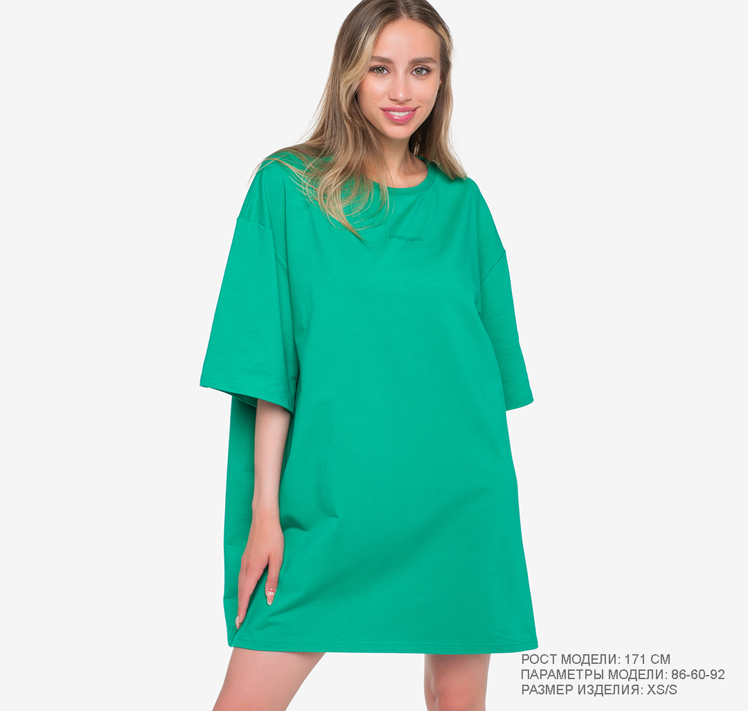 Платье-футболка Мармалато, цвет Зеленый #1