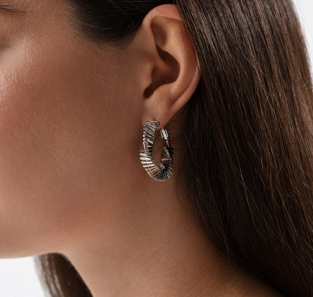 Серьги Мармалато, цвет серебро #2