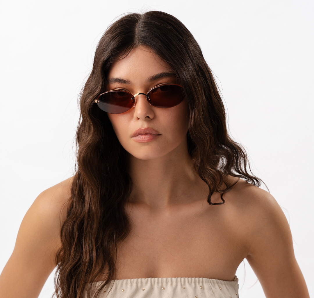 Очки с чехлом Мармалато, цвет коричневый-золото #2