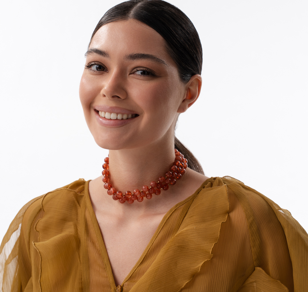 Чокер Мармалато, цвет коричневый-розовый #2