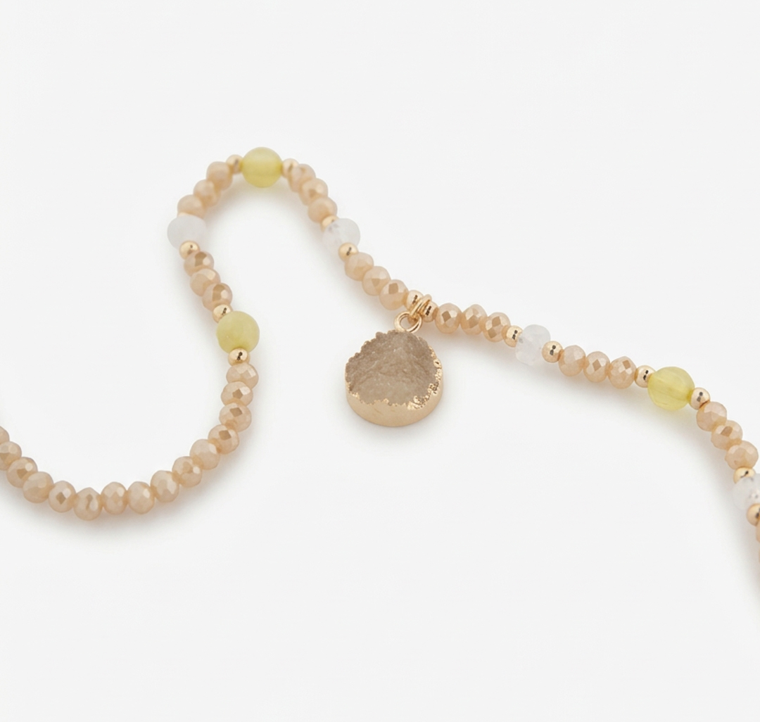 Колье Мармалато, цвет бежевый-зеленый-мультиколор #4