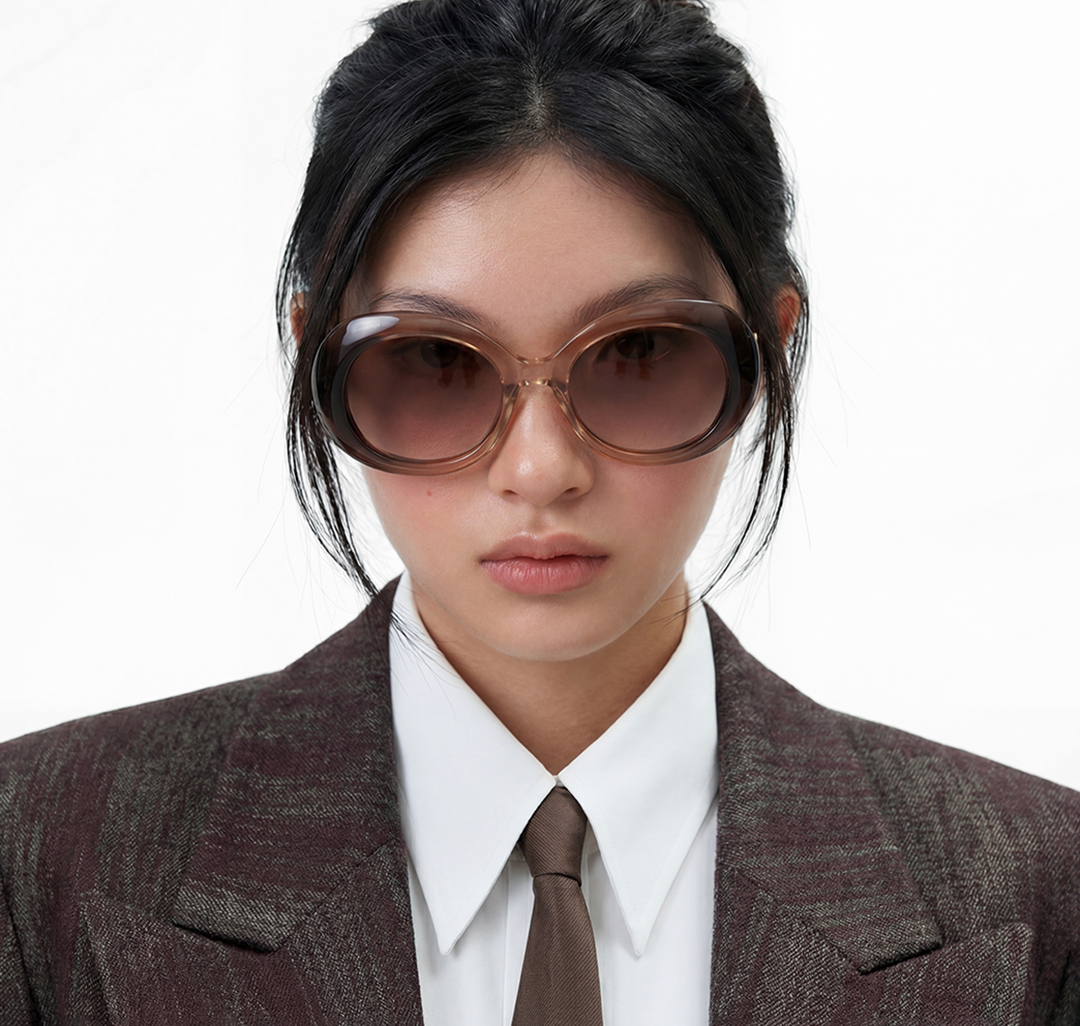 Очки с чехлом Мармалато, цвет серый-бежевый #6