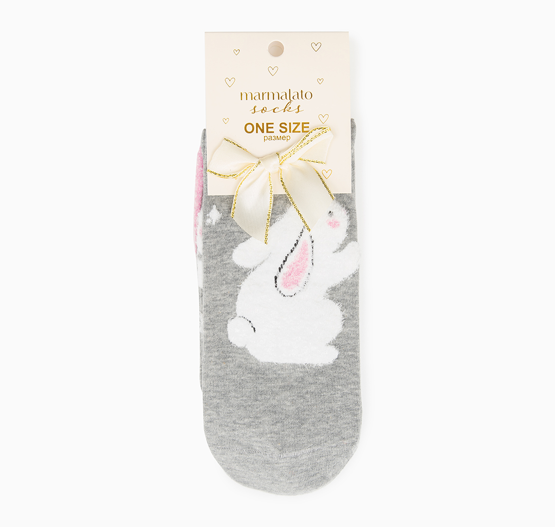 Носки (1 пара) Мармалато, цвет Серый-белый-розовый #5