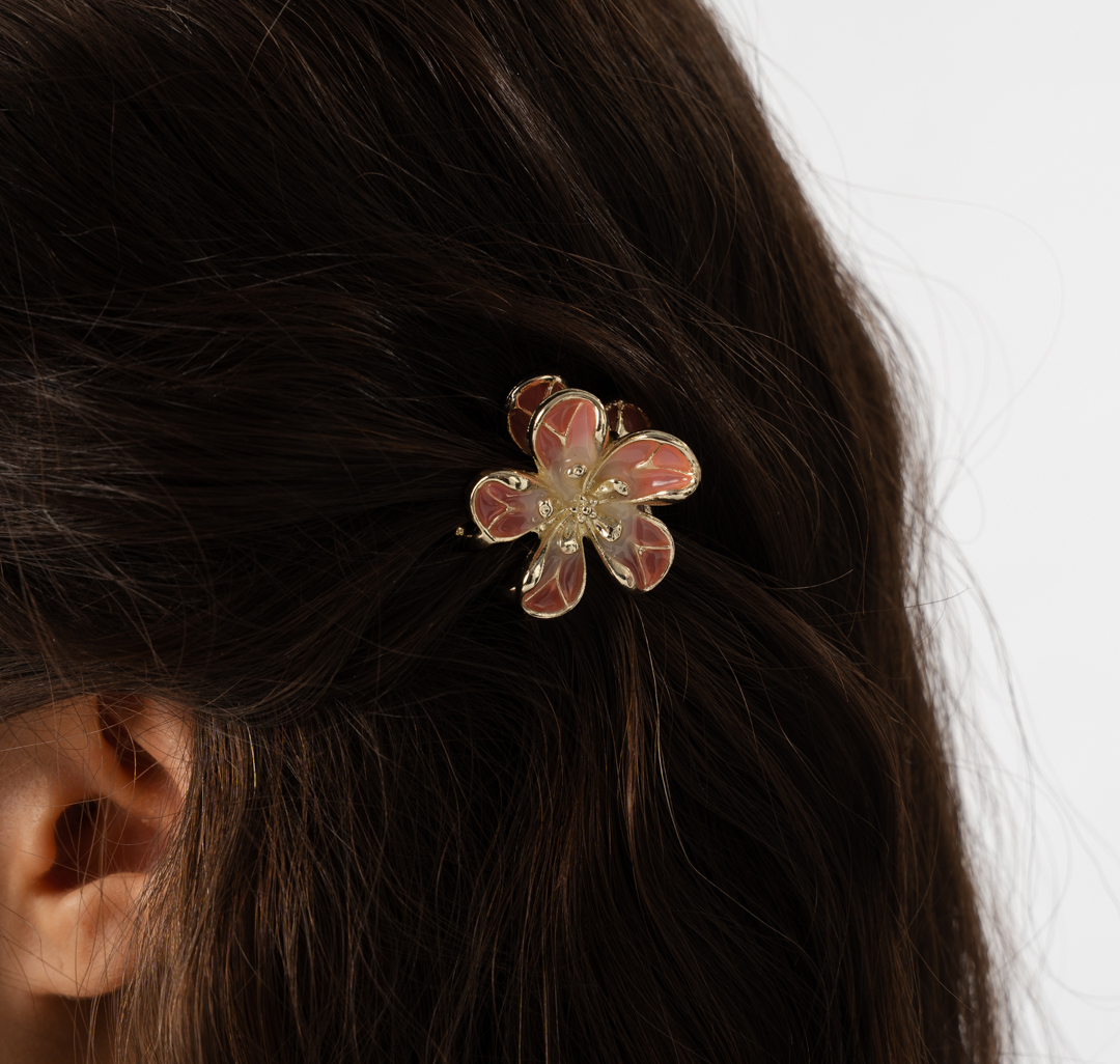 Заколка-краб Мармалато, цвет золото-розовый #2