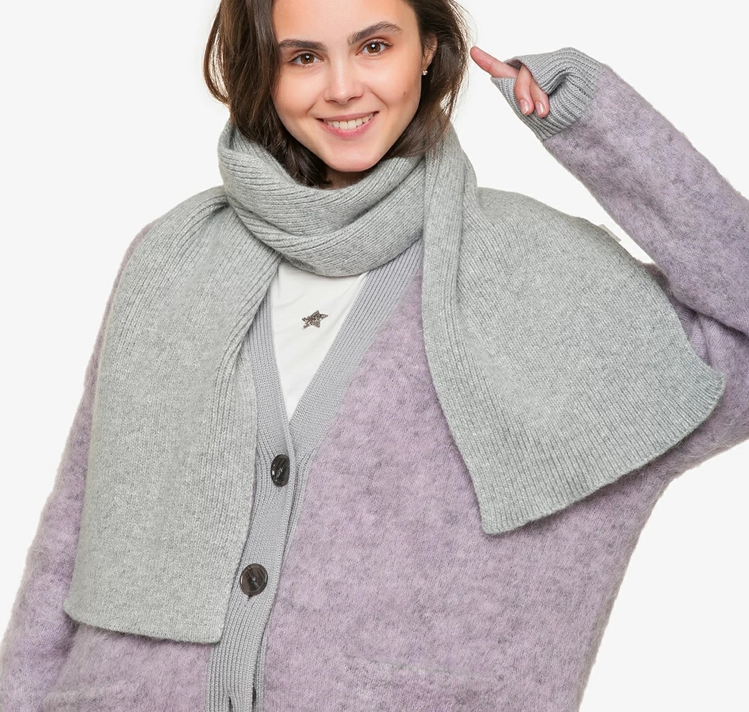 Шарф Мармалато, цвет светло-серый #1