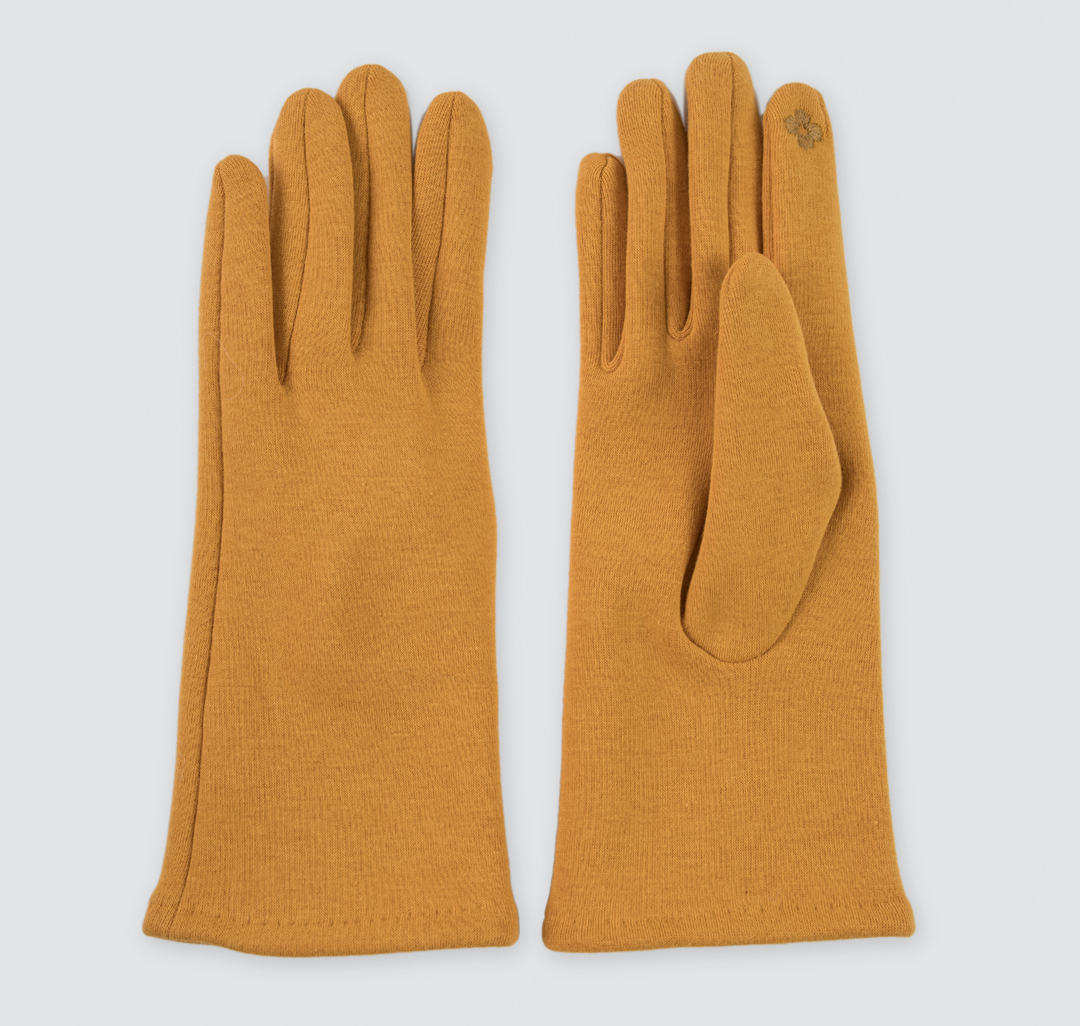 Женские текстильные перчатки Мармалато, цвет Горчичный #1