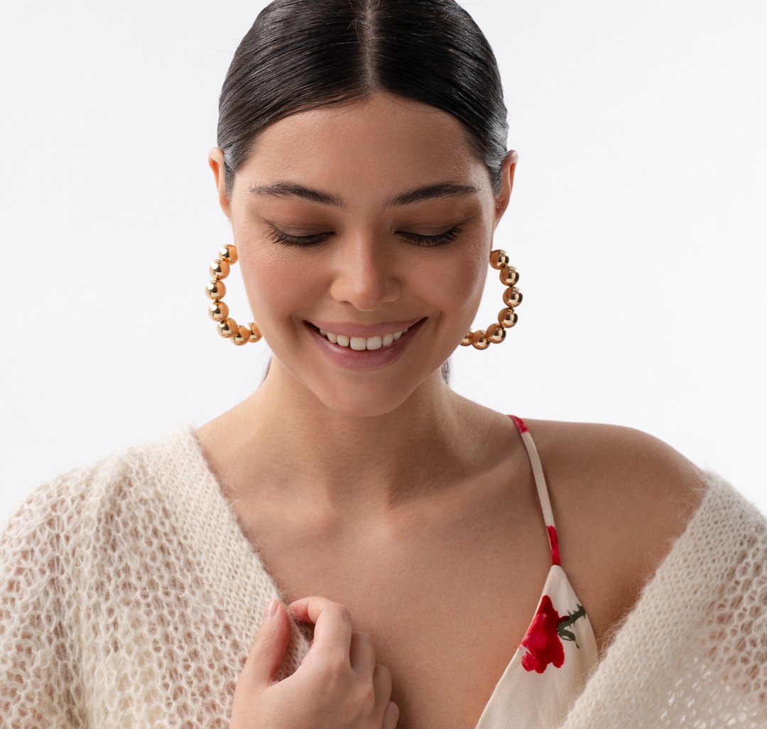 Серьги Мармалато, цвет золото #4