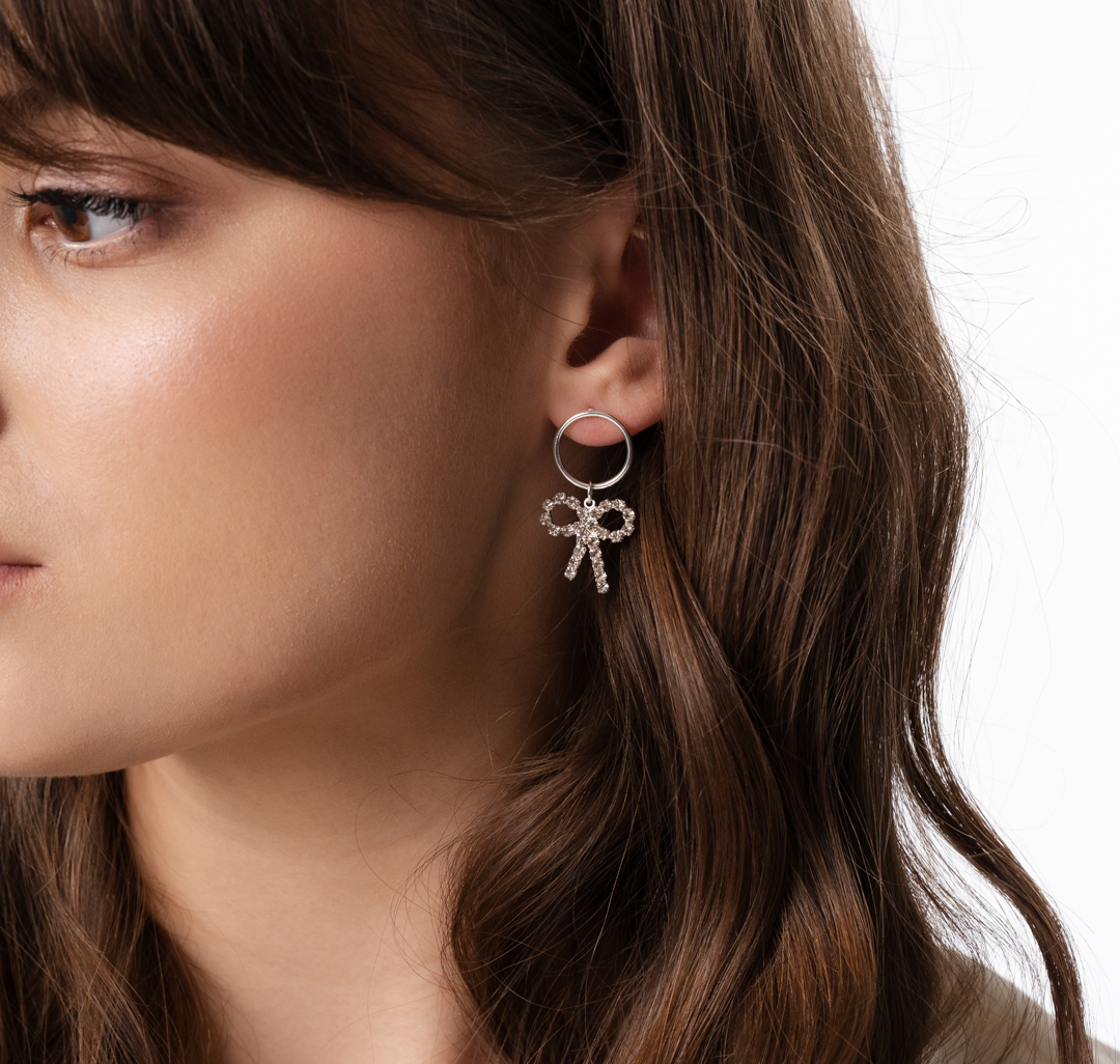 Серьги Мармалато, цвет Белое серебро-прозрачный #4