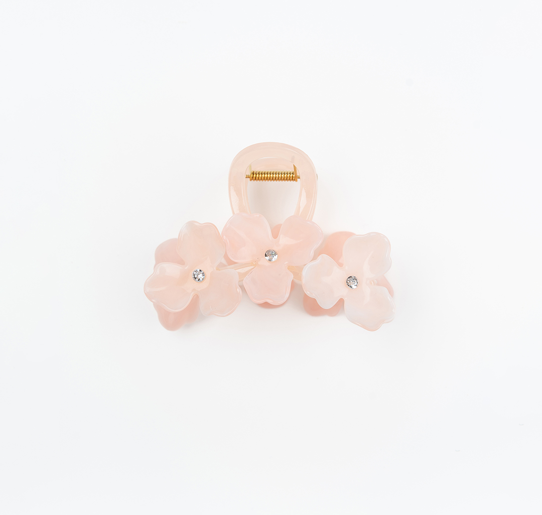 Заколка-краб Мармалато, цвет персиковый-серебро #3