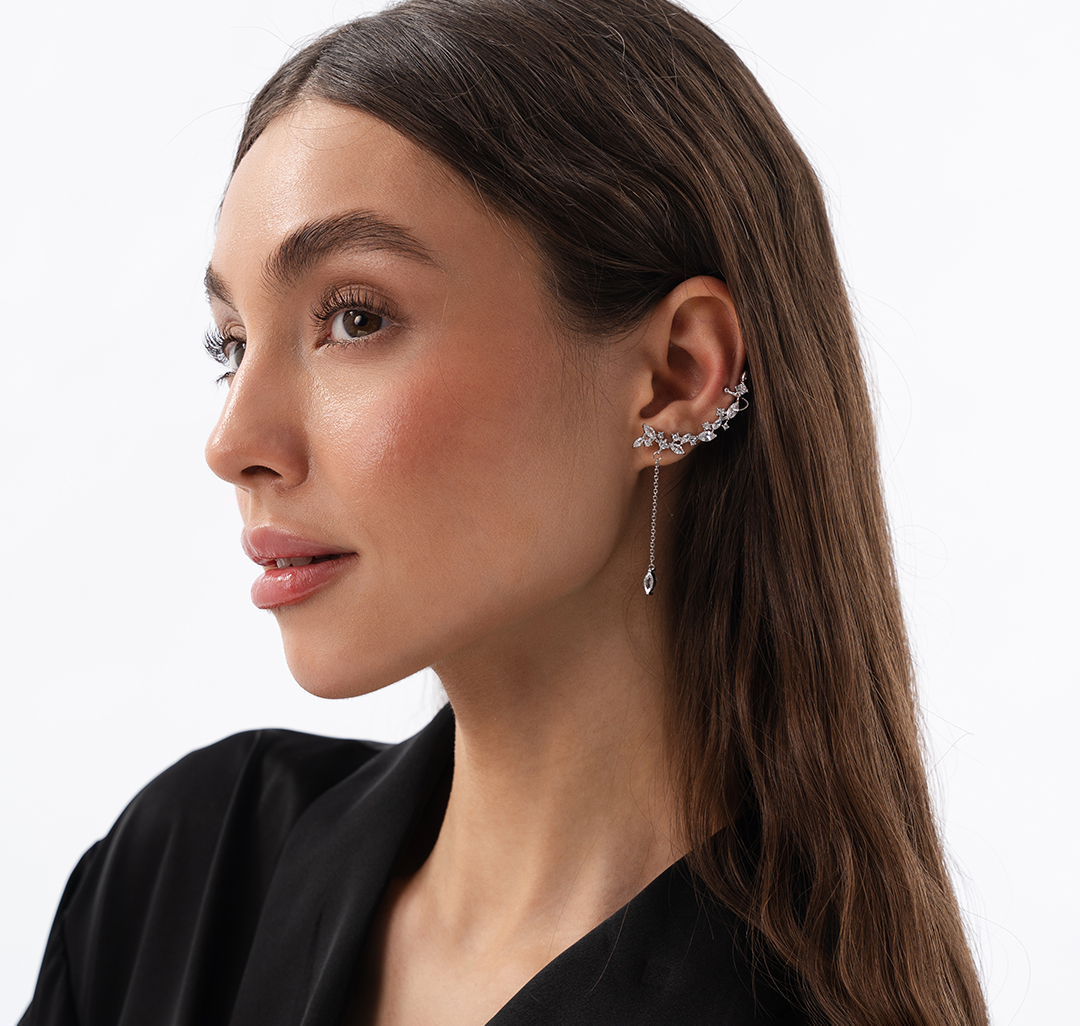 Набор каффов (2 шт), цвет -  Серебро-прозрачный Мармалато, цвет белое серебро-прозрачный #3